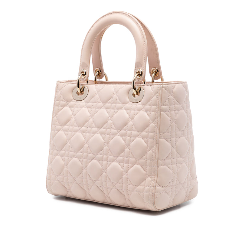 Medium Lambskin Cannage Lady Dior - Image 2