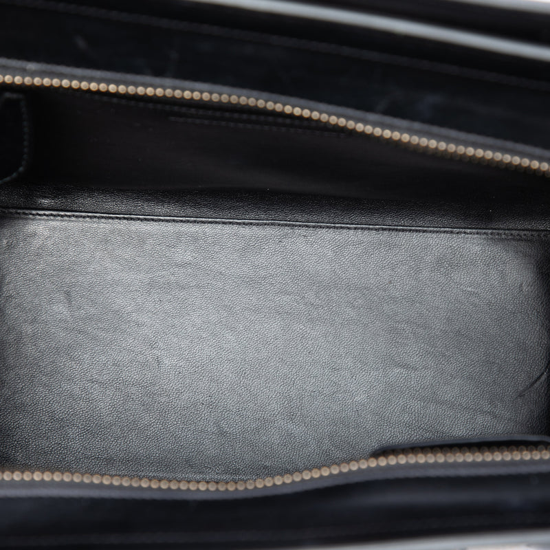 Micro Tricolor Felt Wool and Calfskin Luggage Tote - Image 4