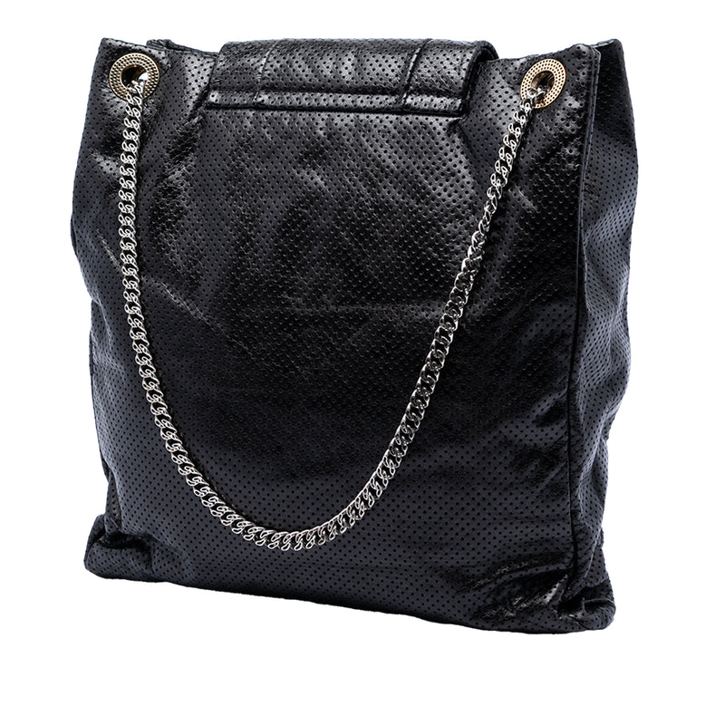 Perforated Crackled Metallic Calfskin Drill Tote - Image 2