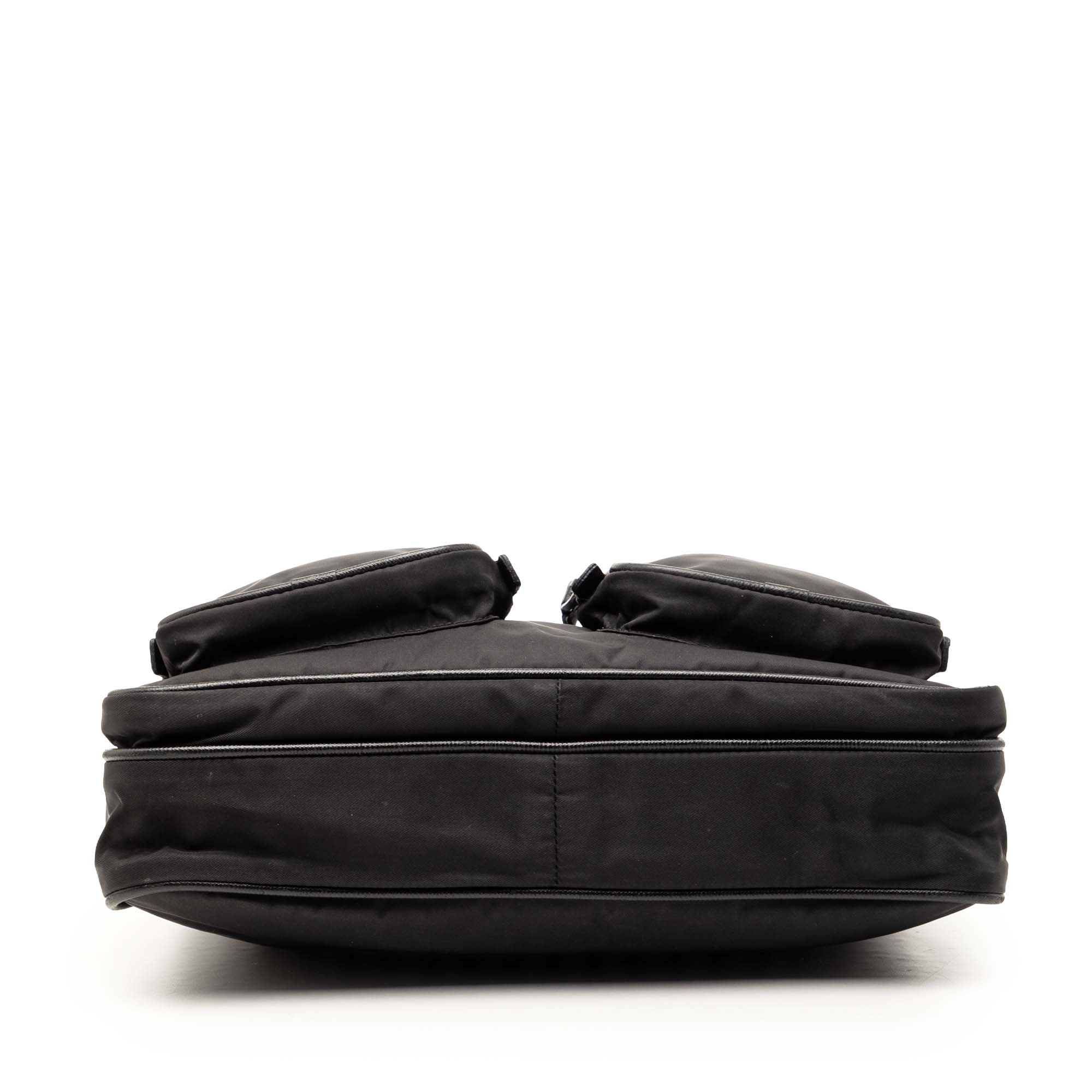 Saffiano Trimmed Tessuto Zip Top Crossbody - Image 3