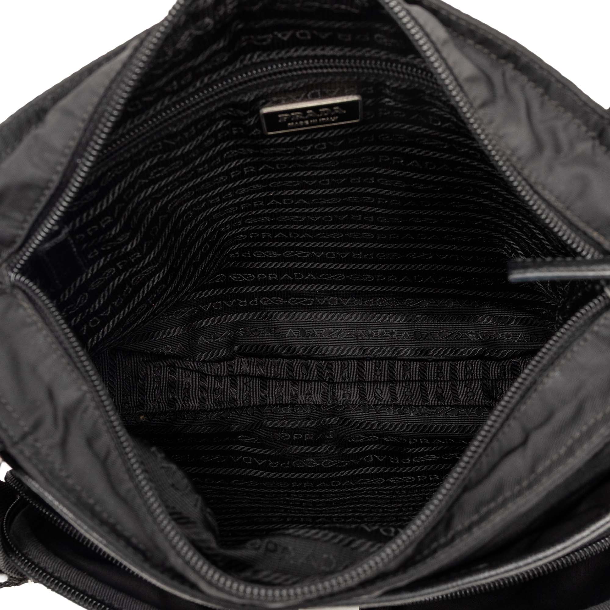 Saffiano Trimmed Tessuto Zip Top Crossbody - Image 4