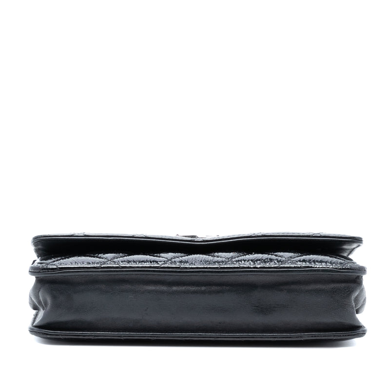 CC Quilted Shiny Aged Calfskin Wallet On Chain - Image 3