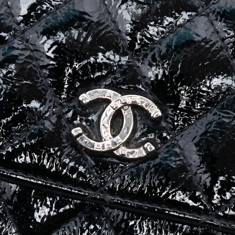 CC Quilted Shiny Aged Calfskin Wallet On Chain - Image 5