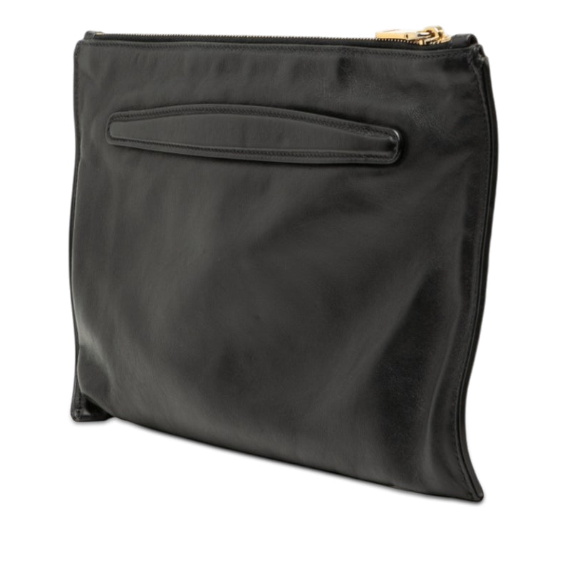 Studded Leather Zip Clutch - Image 2
