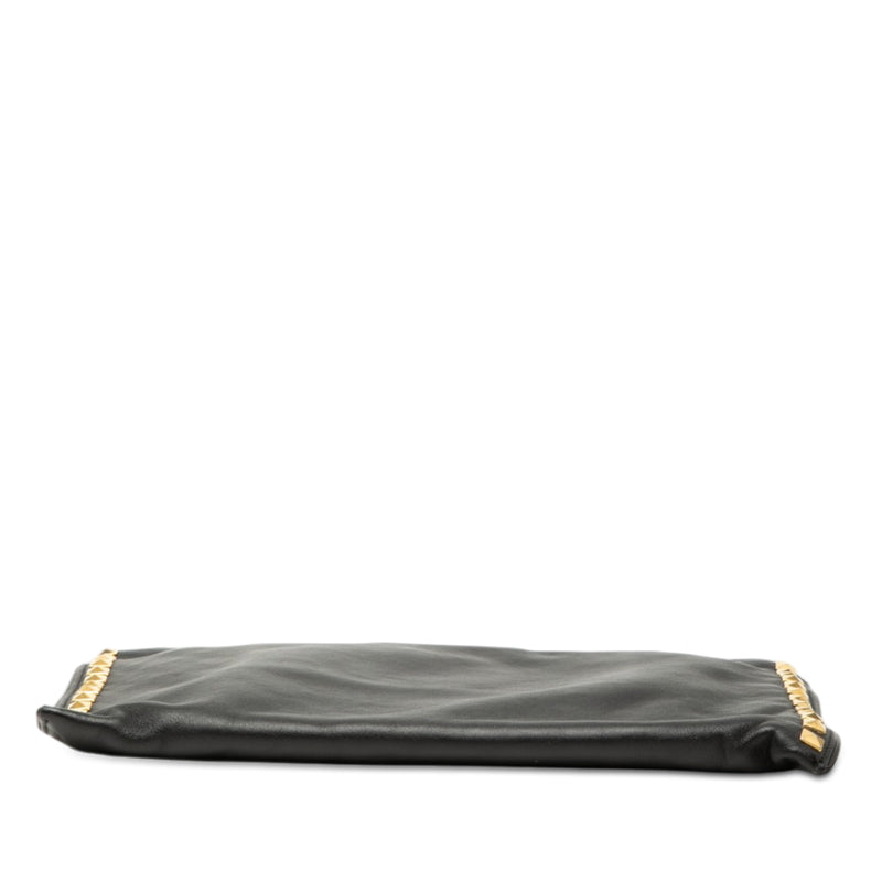 Studded Leather Zip Clutch - Image 3