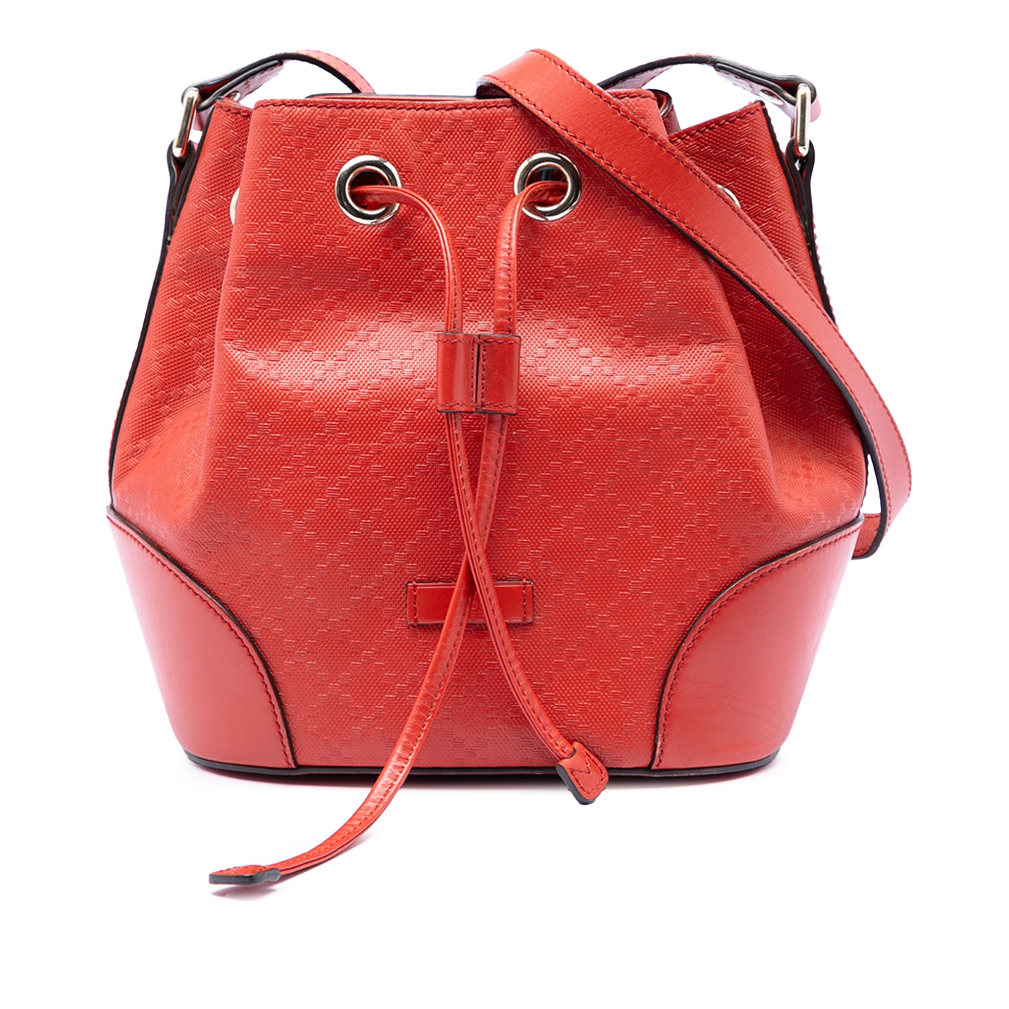 Diamante Leather Bright Bucket Bag - Image 1