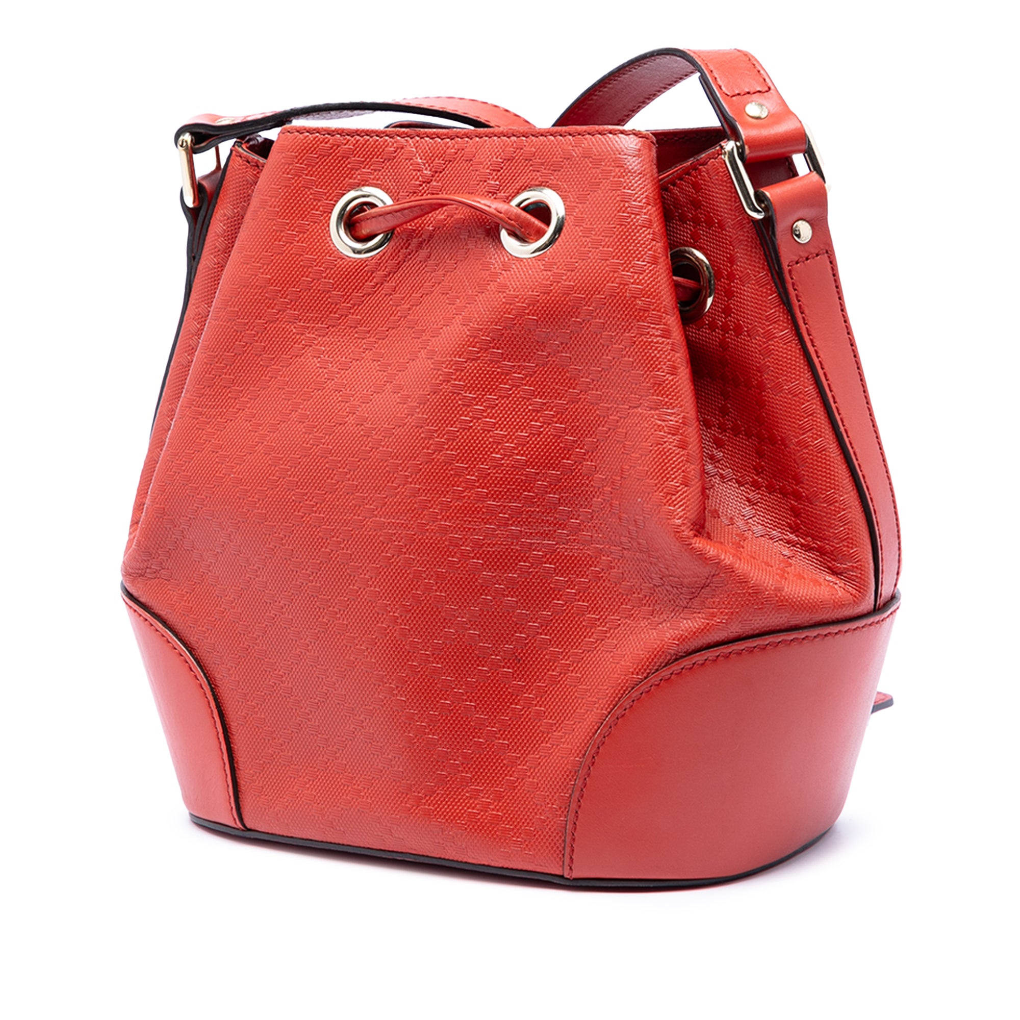 Diamante Leather Bright Bucket Bag - Image 2