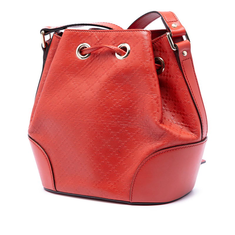 Diamante Leather Bright Bucket Bag - Image 2