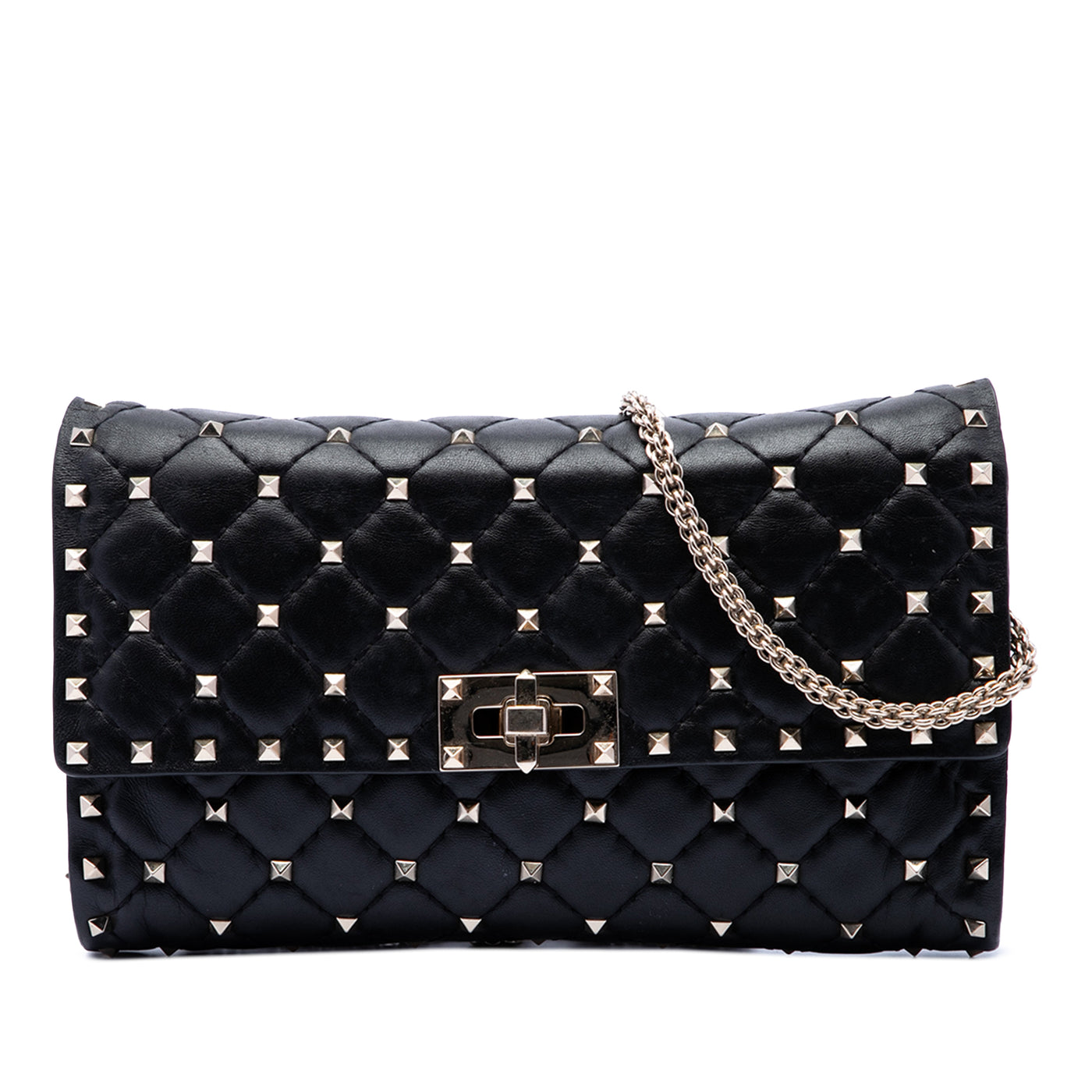 Nappa Rockstud Spike Wallet On Chain - Image 1