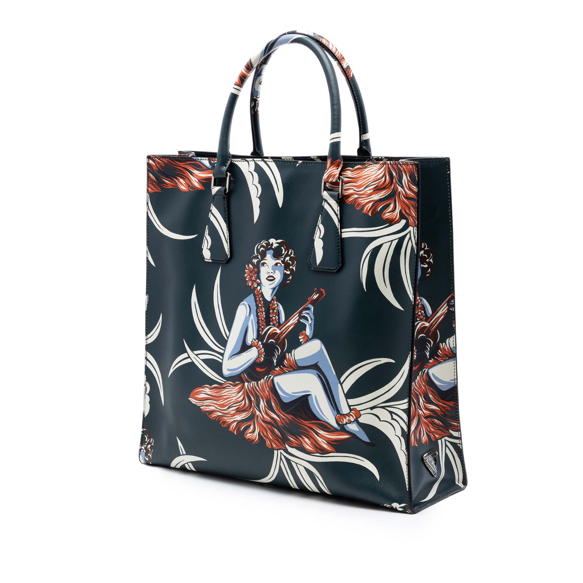 Saffiano Hawaiian Print Tote - Image 2