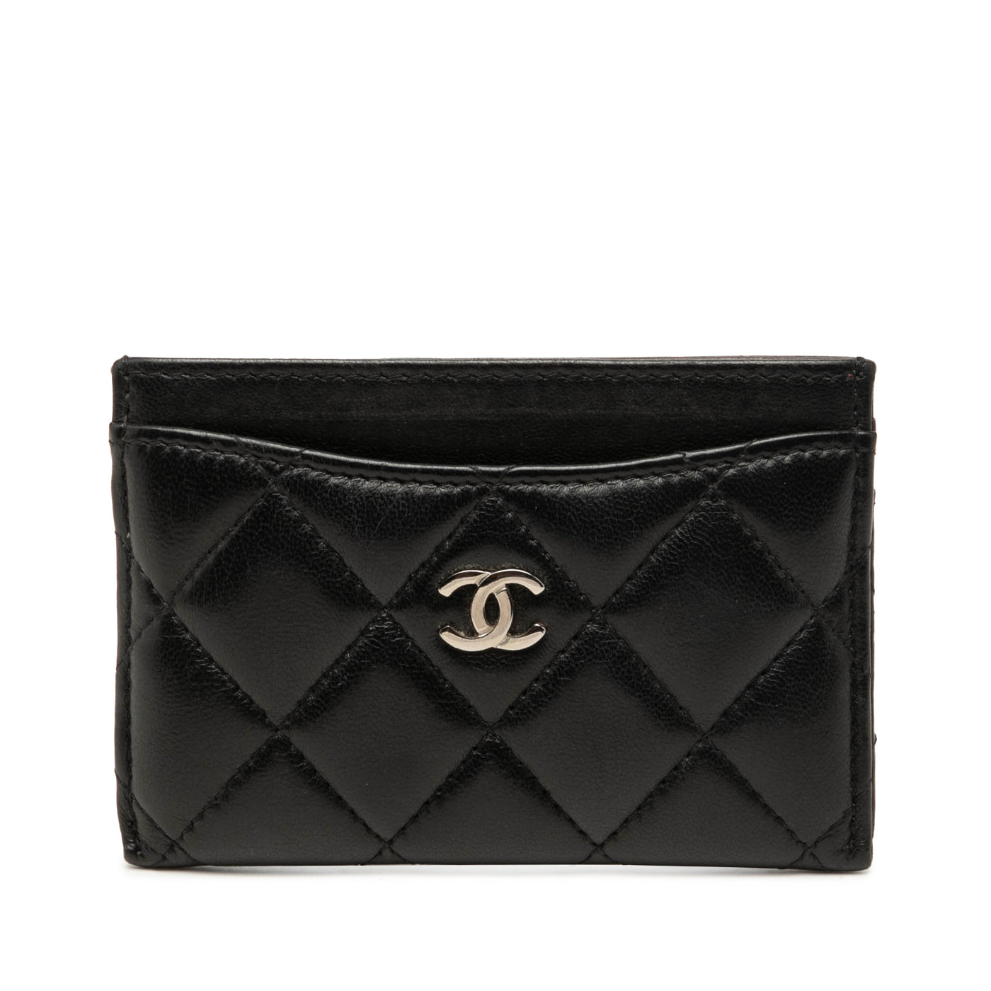 CC Quilted Lambskin Card Holder - Image 1