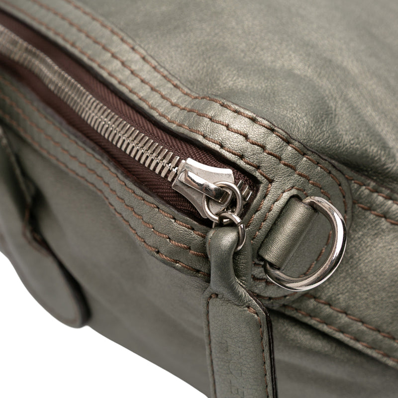 Metallic Leather Fiesta Satchel - Image 8