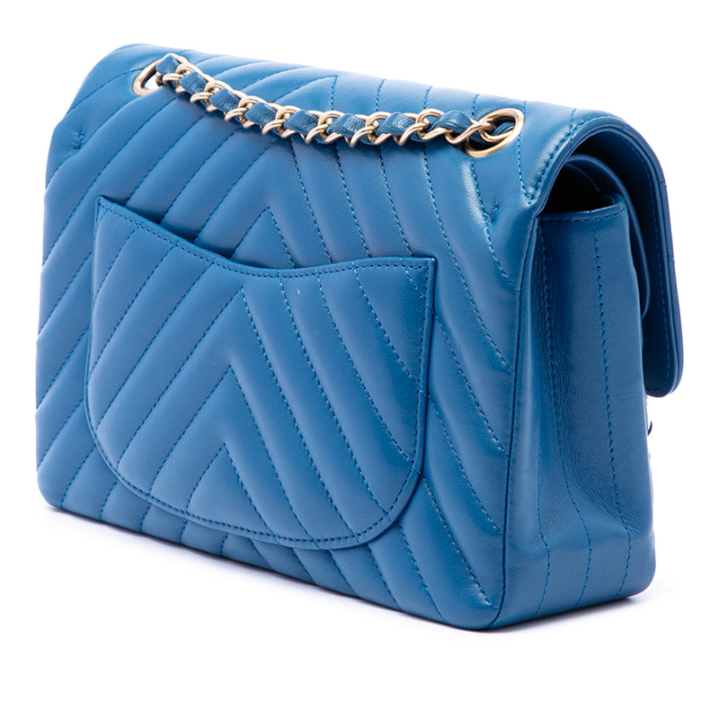 Small Classic Chevron Lambskin Double Flap - Image 2