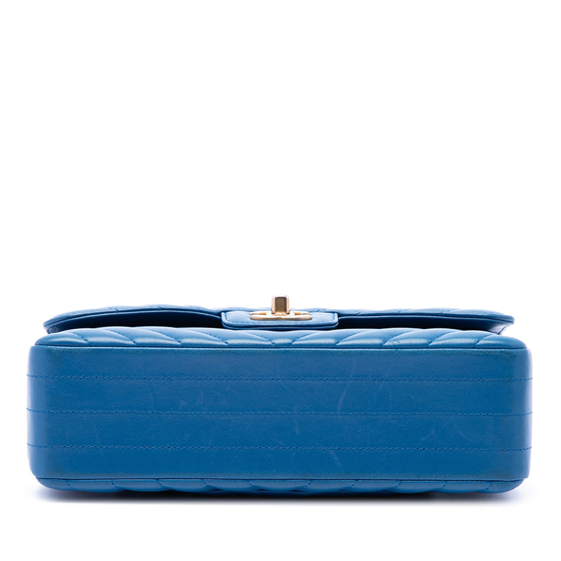 Small Classic Chevron Lambskin Double Flap - Image 3