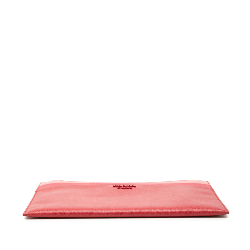 Tricolor Saffiano Zippered Portfolio Clutch - Image 3