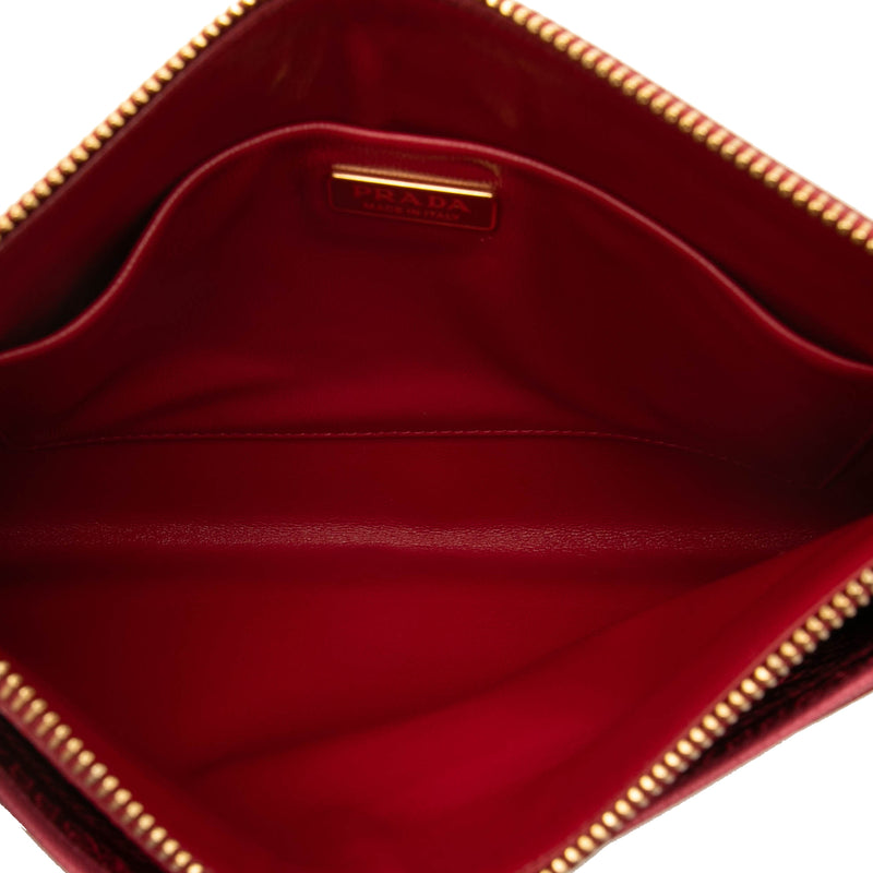 Tricolor Saffiano Zippered Portfolio Clutch - Image 4