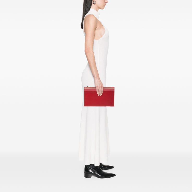 Tricolor Saffiano Zippered Portfolio Clutch - Image 6