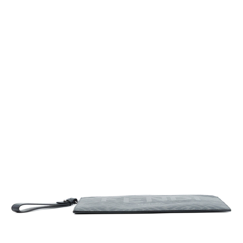 Zucca Coated Canvas FF 1974 Diagonal Logo Flat Pouch - Image 3