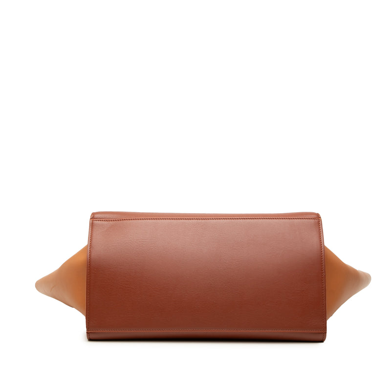 Medium Tricolor Leather Trapeze Satchel - Image 3