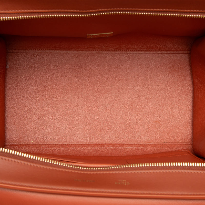 Medium Tricolor Leather Trapeze Satchel - Image 4