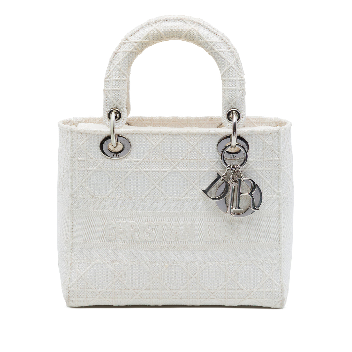 Medium Embroidered Canvas Cannage Lady D Lite - Image 1