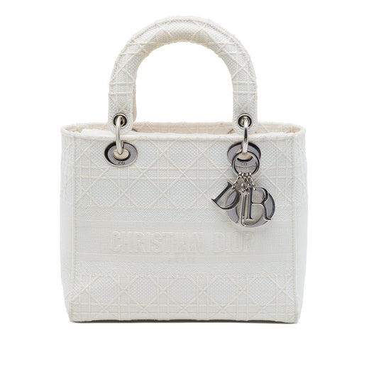 Medium Embroidered Canvas Cannage Lady D Lite - Image 1