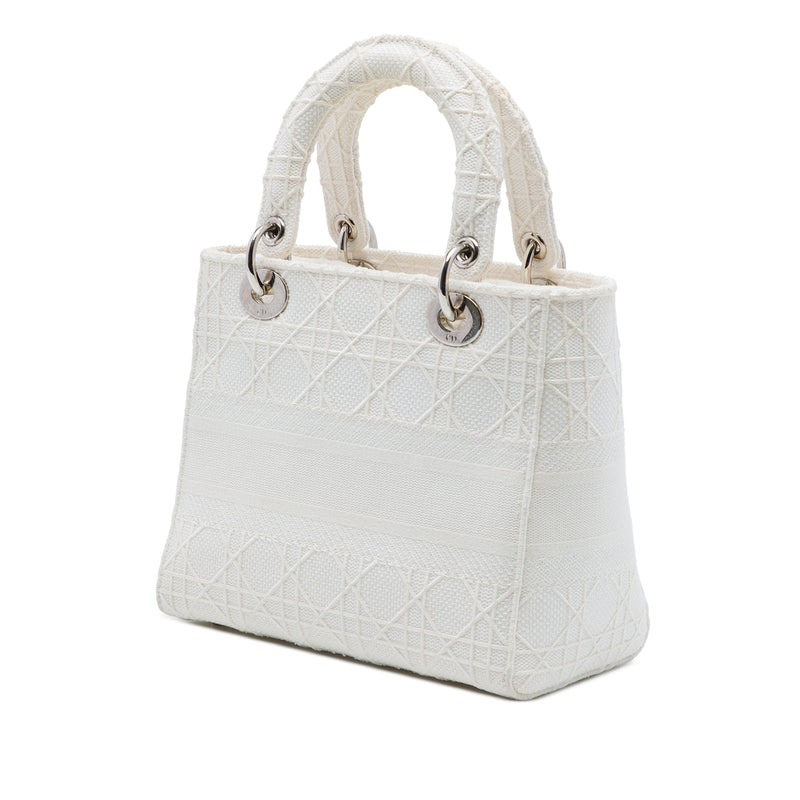 Medium Embroidered Canvas Cannage Lady D Lite - Image 2