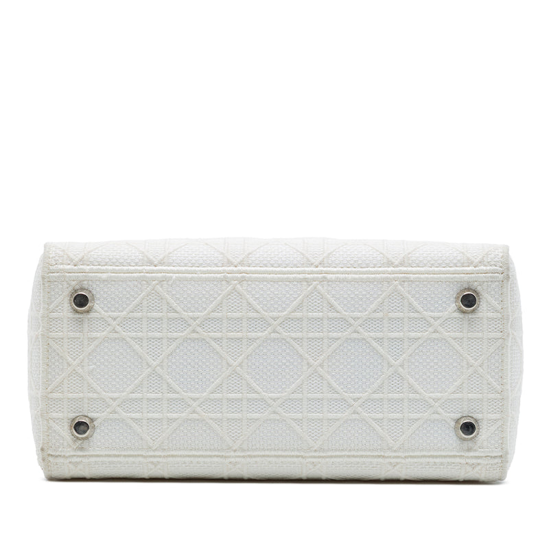 Medium Embroidered Canvas Cannage Lady D Lite - Image 3