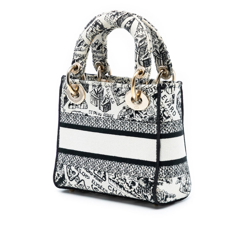 Mini Embroidered Canvas Plan de Paris Lady D Lite - Image 2