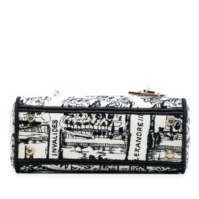 Mini Embroidered Canvas Plan de Paris Lady D Lite - Image 3