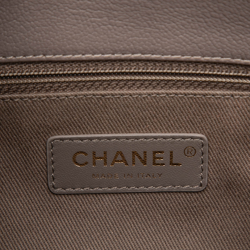 Medium Shiny Calfskin and Quilted Goatskin Coco Curve Flap - Image 5