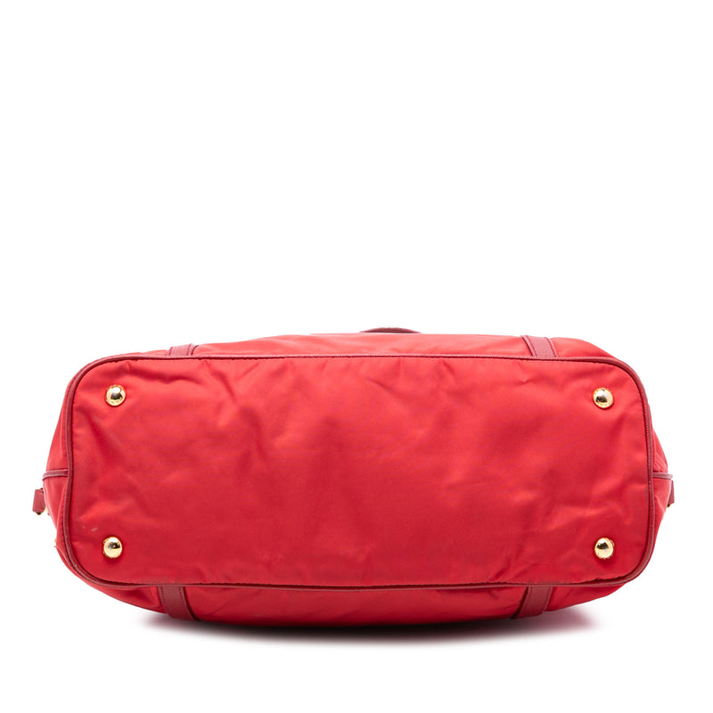 Saffiano Trimmed Tessuto Zip Top Convertible Tote - Image 3