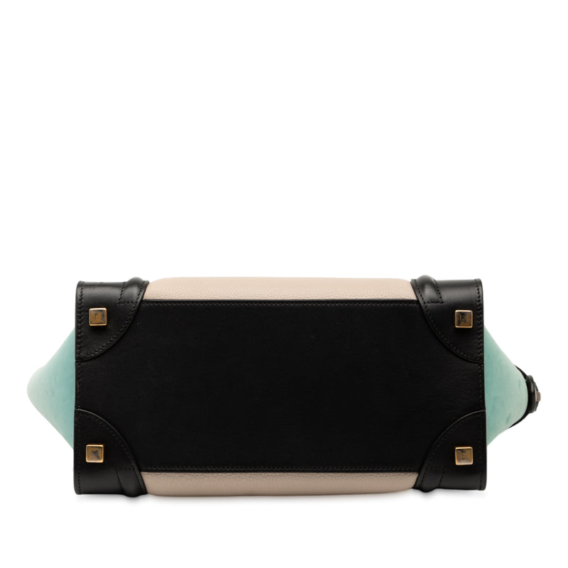 Micro Tricolor Leather Luggage Tote - Image 3