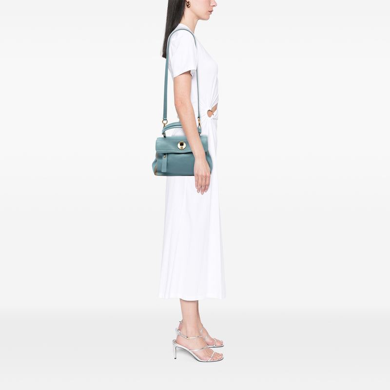 Small Leather Muse Two Satchel - Image 6