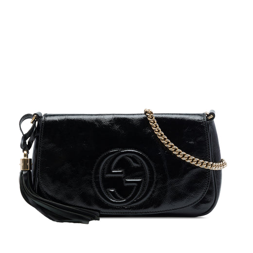 Medium Patent Soho Chain Flap Crossbody - Image 1