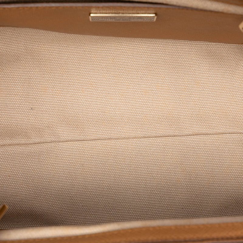 Bicolor Saffiano Cuir Trimmed Leather Satchel - Image 4