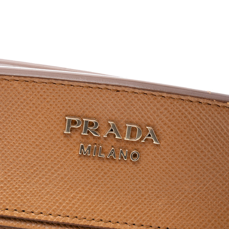 Bicolor Saffiano Cuir Trimmed Leather Satchel - Image 5