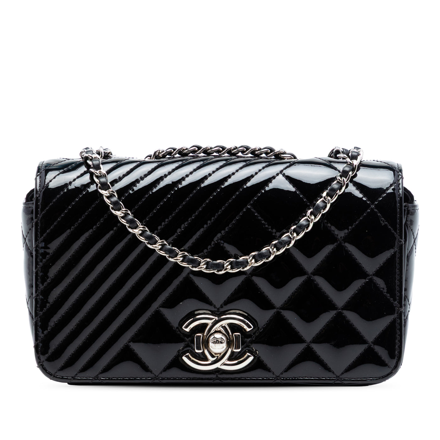 Small Quilted Patent Coco Boy Flap - Image 1