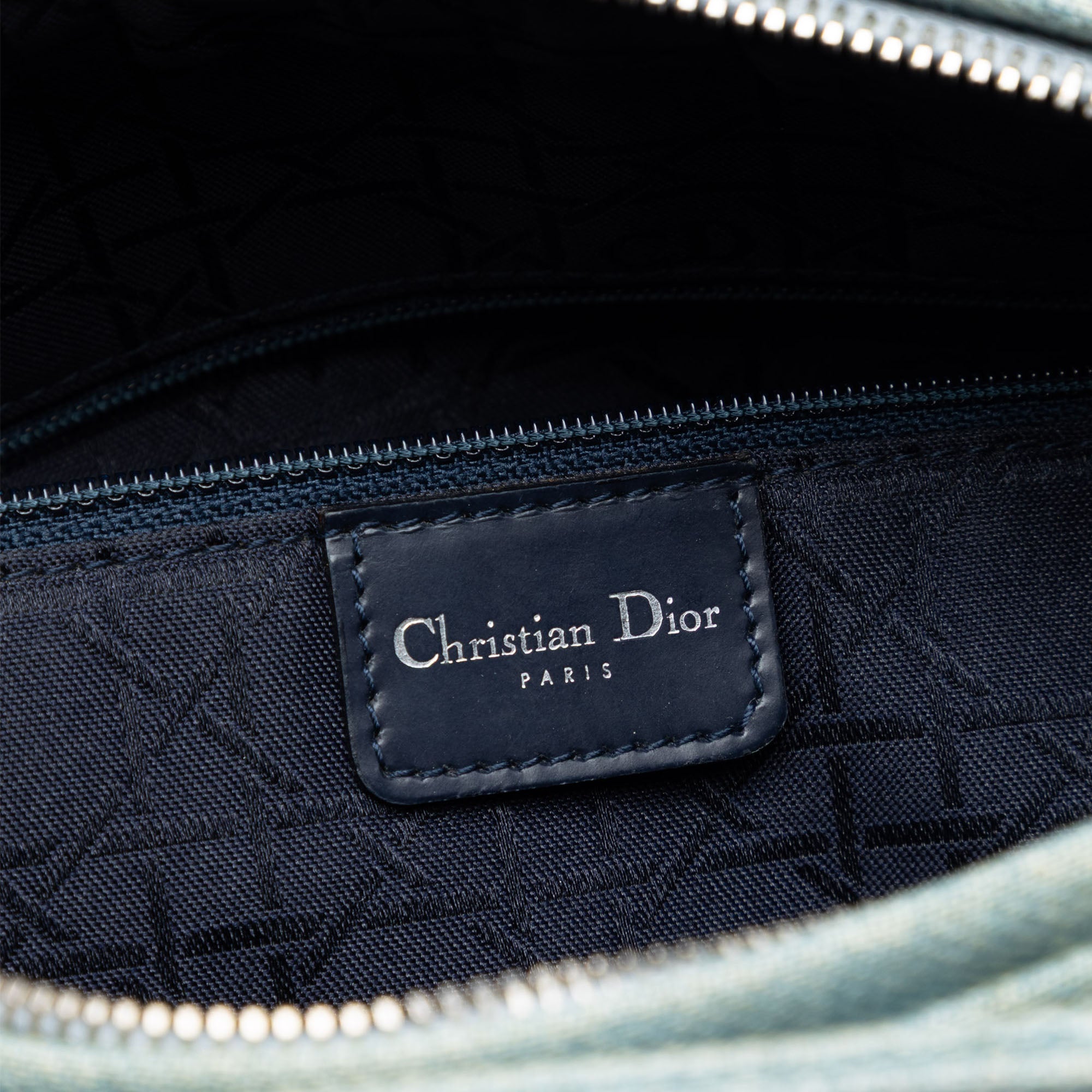 Large Denim Cannage Acrylic Handles Lady Dior - Image 5