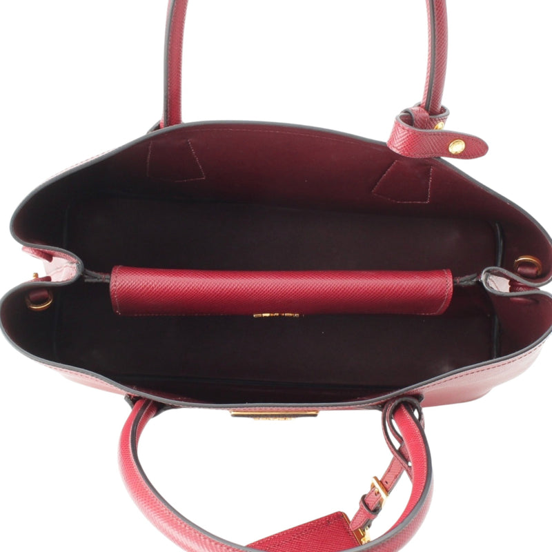 Medium Saffiano Cuir Double Satchel - Image 6