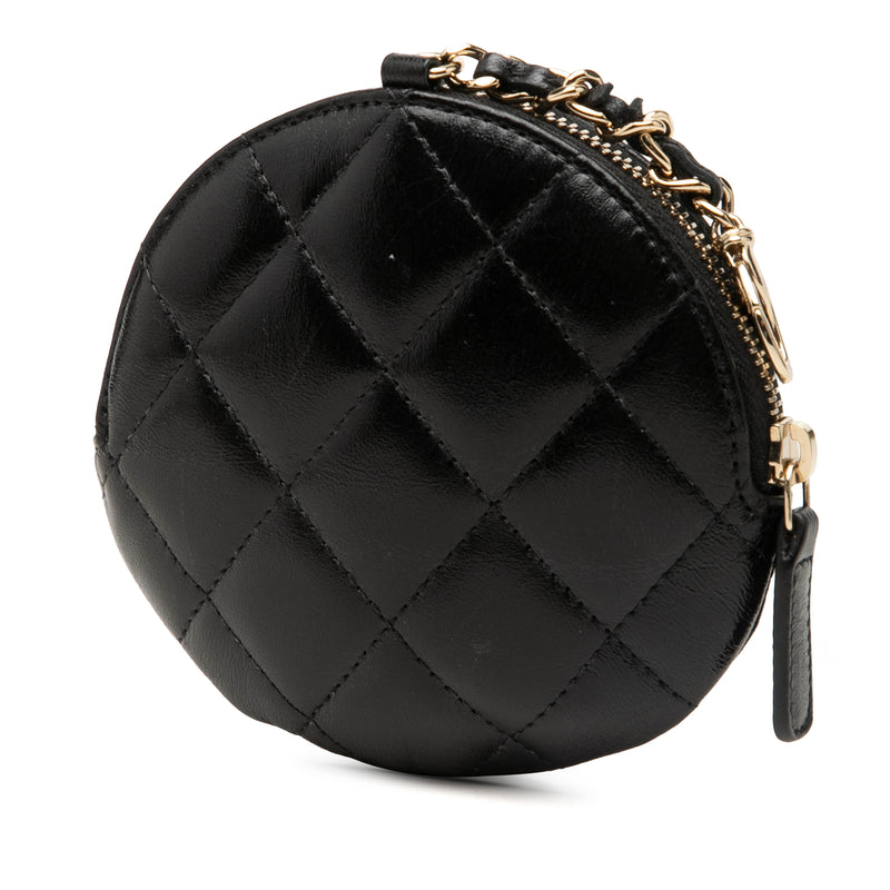 CC Lambskin Camellia Bouquet Round Coin Pouch - Image 2