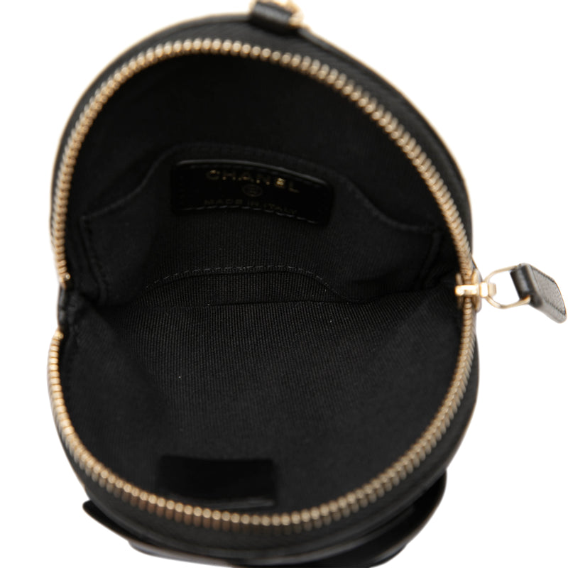 CC Lambskin Camellia Bouquet Round Coin Pouch - Image 4