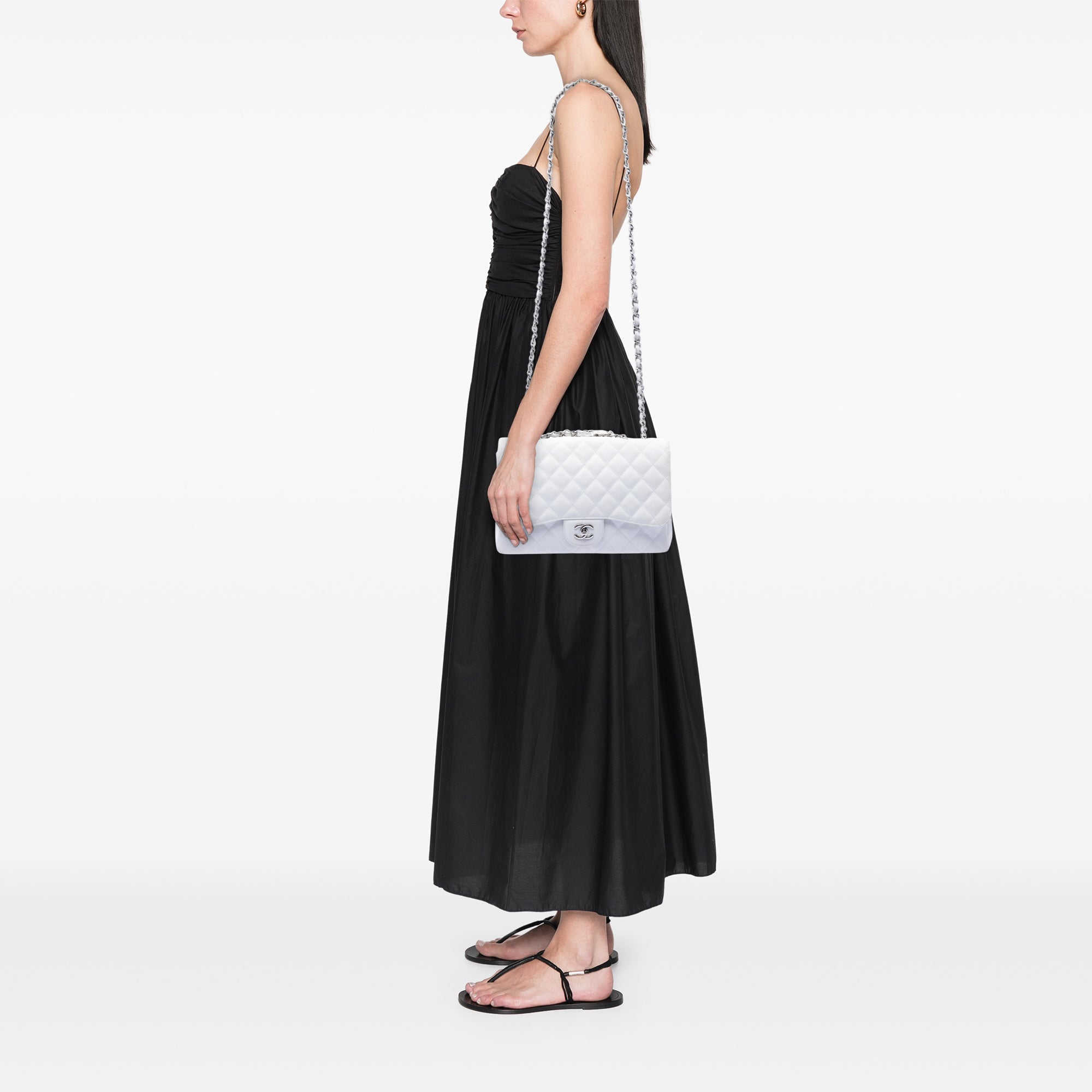Jumbo Classic Caviar Single Flap - Image 6