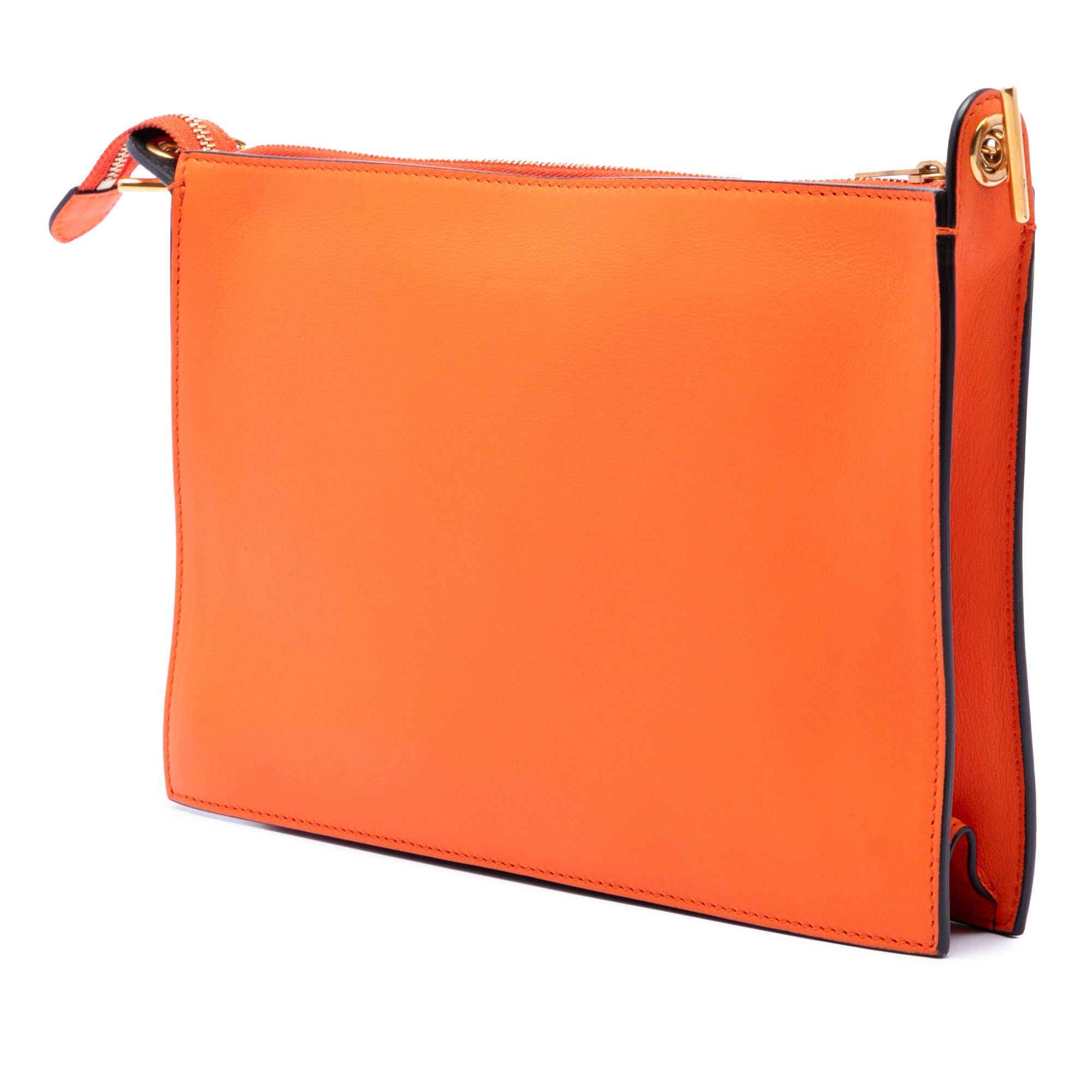 Tricolor Leather Pocket Envelope Zip Crossbody - Image 2