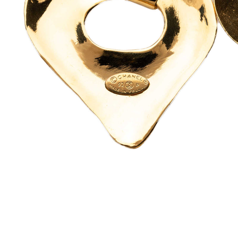 CC Gold Plated Double Heart Pendant Necklace - Image 3