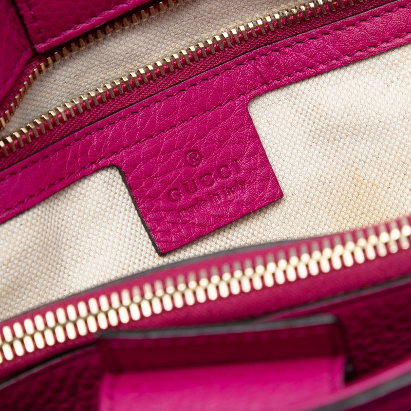 Medium Calfskin Bamboo Shopper Satchel - Image 5