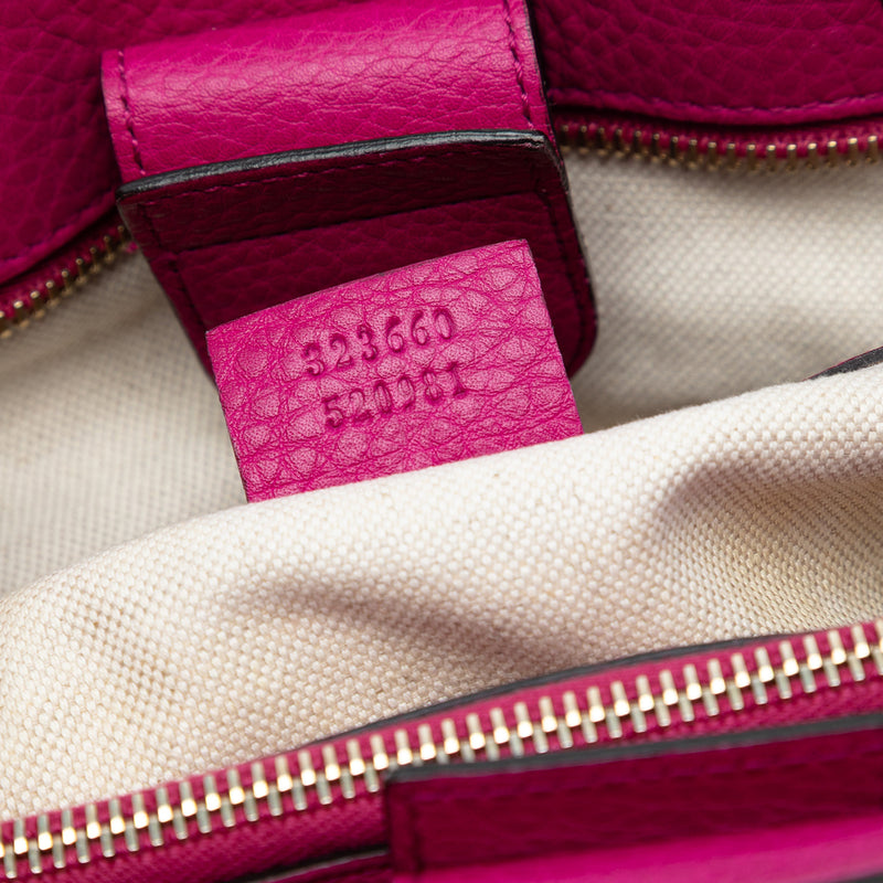 Medium Calfskin Bamboo Shopper Satchel - Image 6