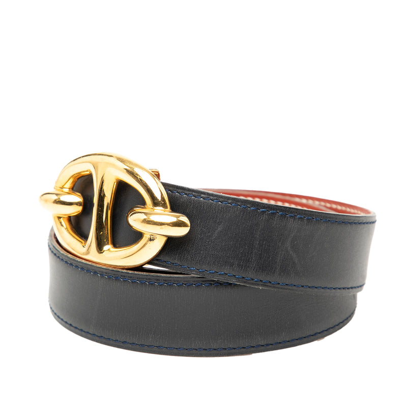 Box Calf Chaine d Ancre Reversible Belt 65 - Image 2