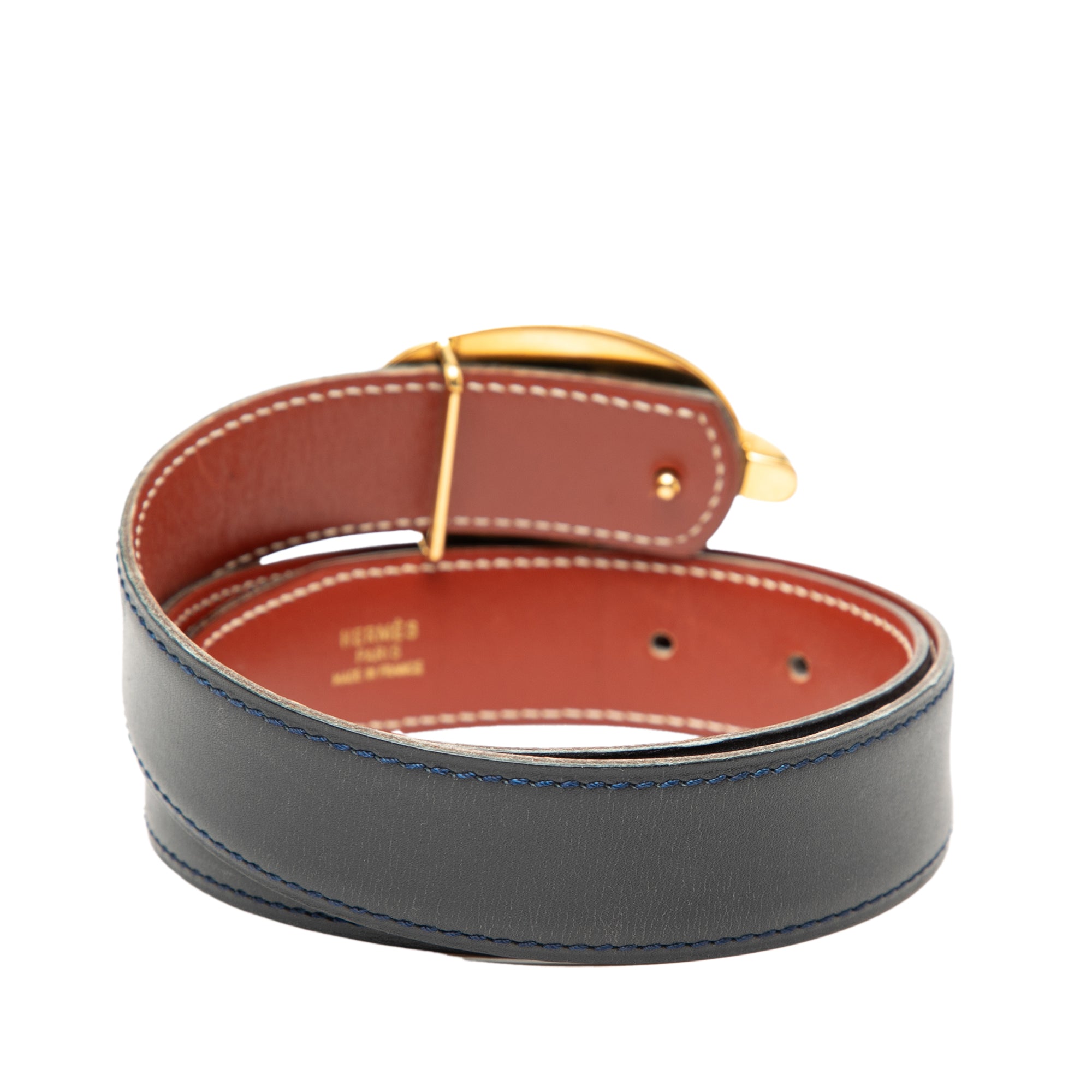 Box Calf Chaine d Ancre Reversible Belt 65 - Image 3