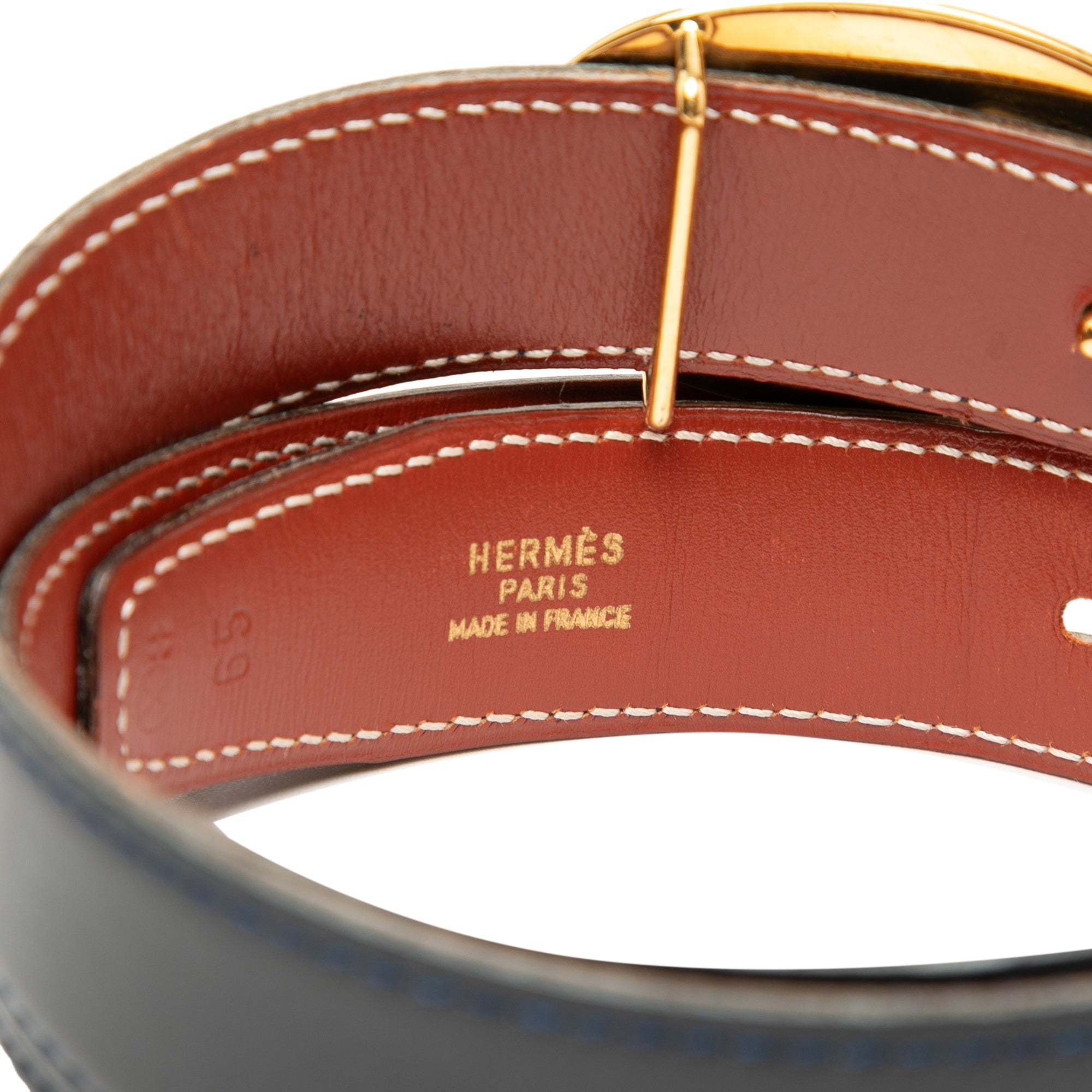 Box Calf Chaine d Ancre Reversible Belt 65 - Image 4